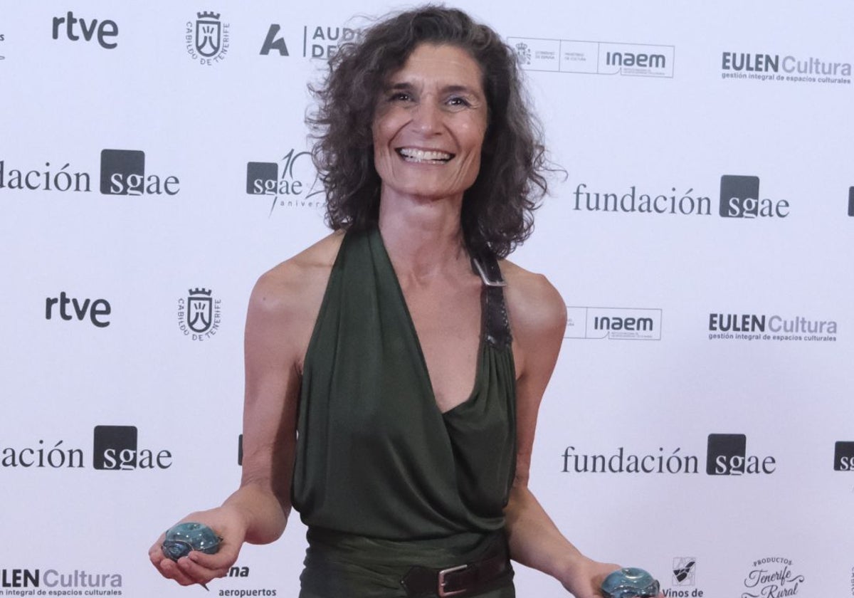 Christine Cloux en los premios del Institut Valencià de Cultura, donde ha sido nombrada mejor bailarina.