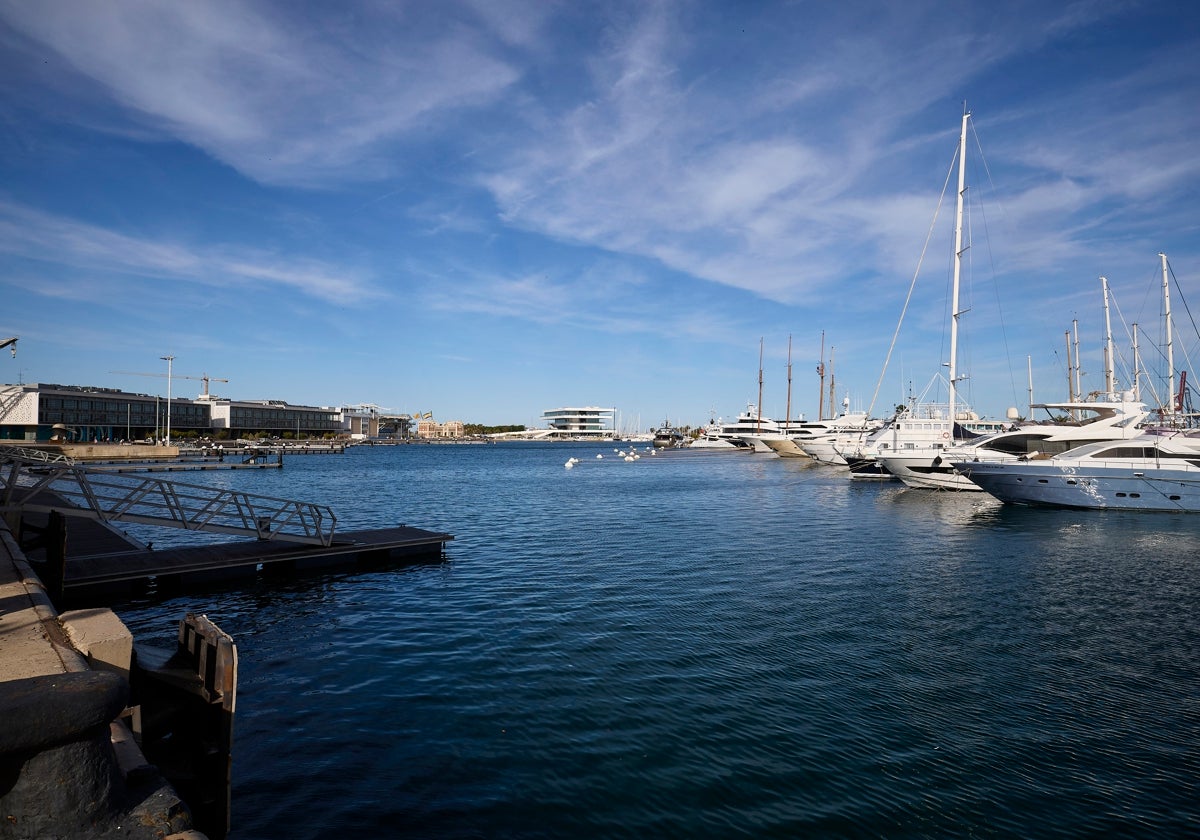 Una imagen de dársena de La Marina de Valencia.