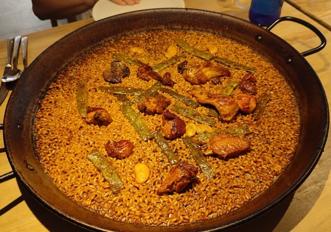 Paella valenciana.