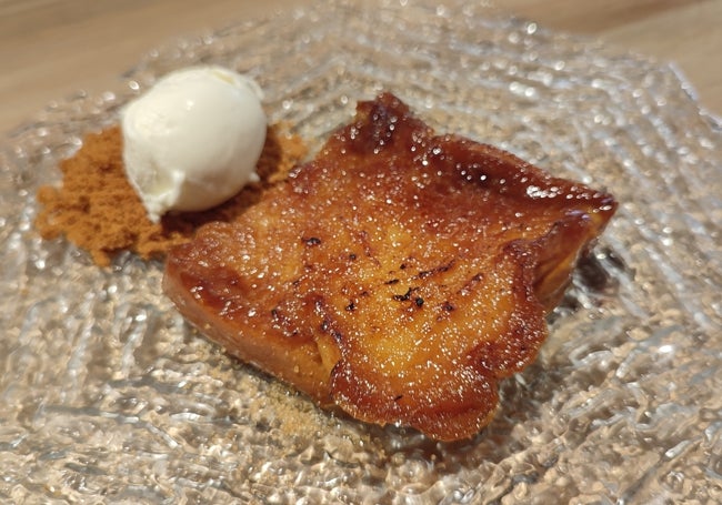 Torrija de leche de coco.