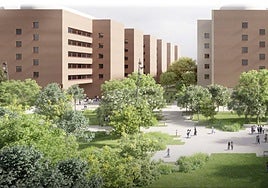 Figuración de la plaza Manuel Broseta, una vez finalice el ajardinamiento.