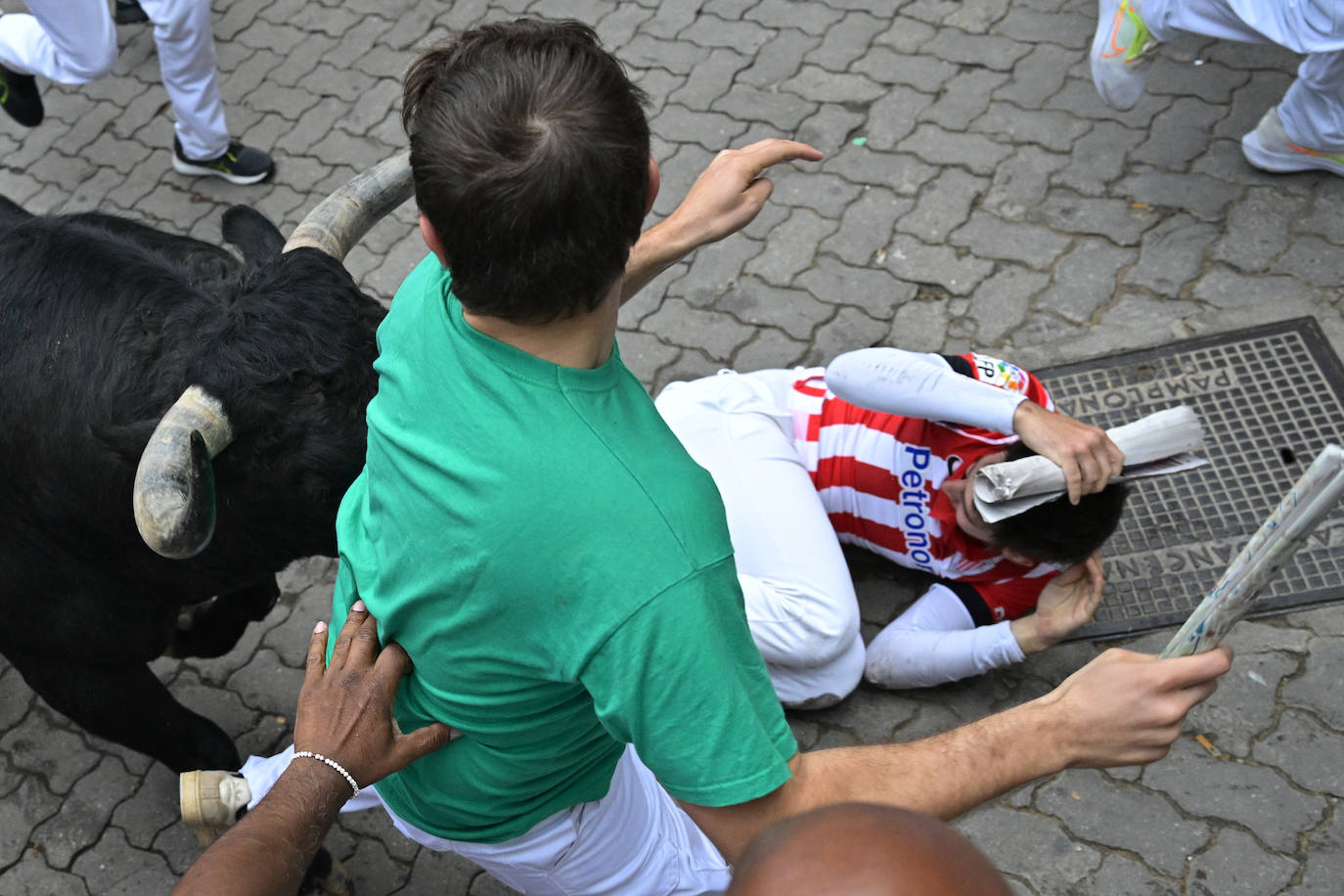 Las mejores imágenes del tercer encierro de San Fermín 2024