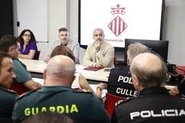 Un momento de la reunión de la Junta Local de Seguridad de Cullera.