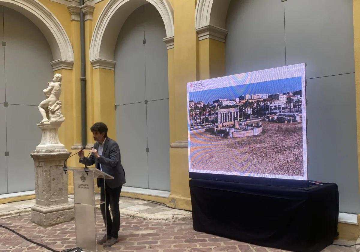 El Ayuntamiento de Valencia pide permiso a Costas para reconstruir el monumento a Sorolla en la playa del Cabanyal