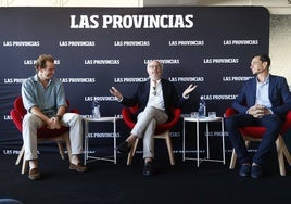 Romás, José Luis Benlloch y Ureña en el Aula LAS PROVINCIAS de hoy.