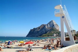 Playa de Calpe, en una imagen de archivo.