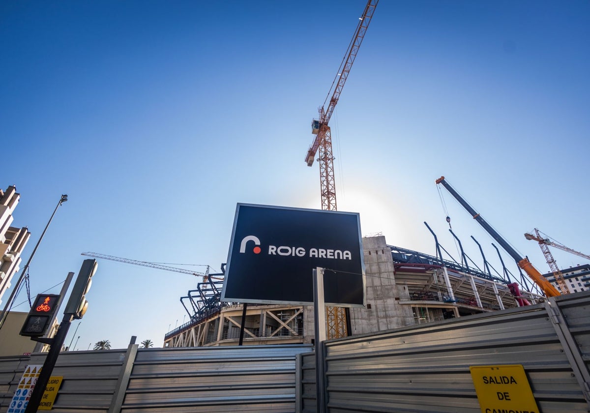 Obras en marcha en el Roig Arena.