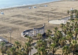 Figuración de la reconstrucción del monumento a Sorolla.