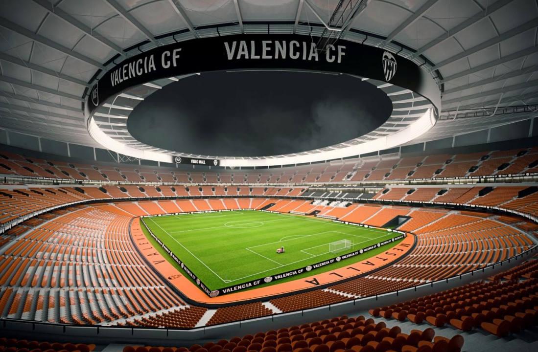 Figuración de cómo se verá el nuevo Mestalla.