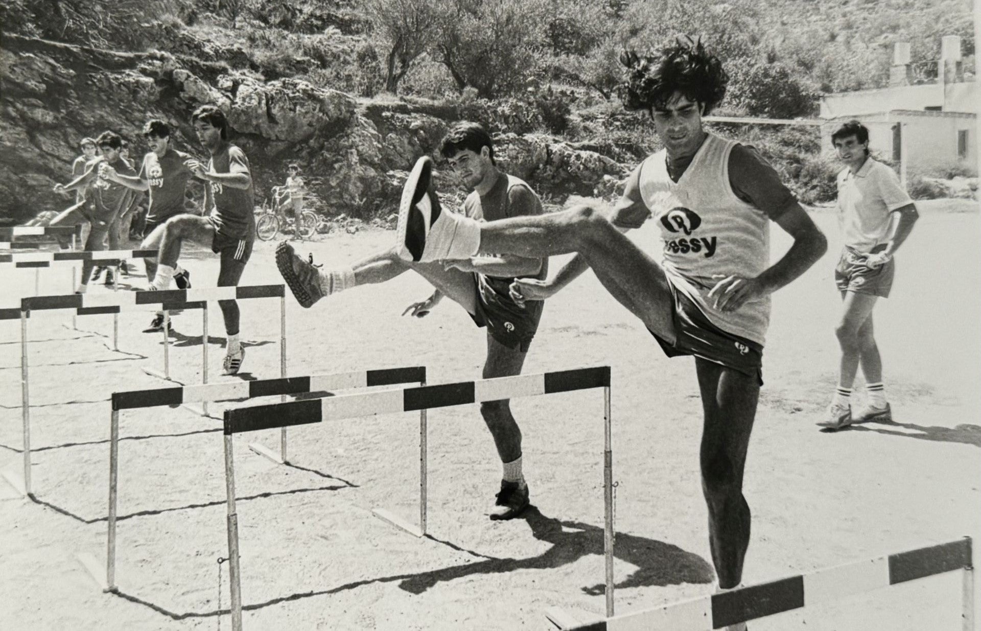 Kempes en un entrenamiento.