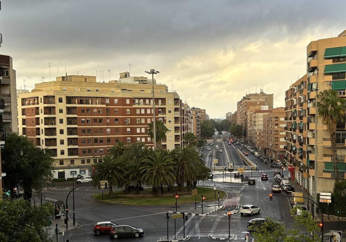 Sábado de lluvias en la ciudad de Valencia.