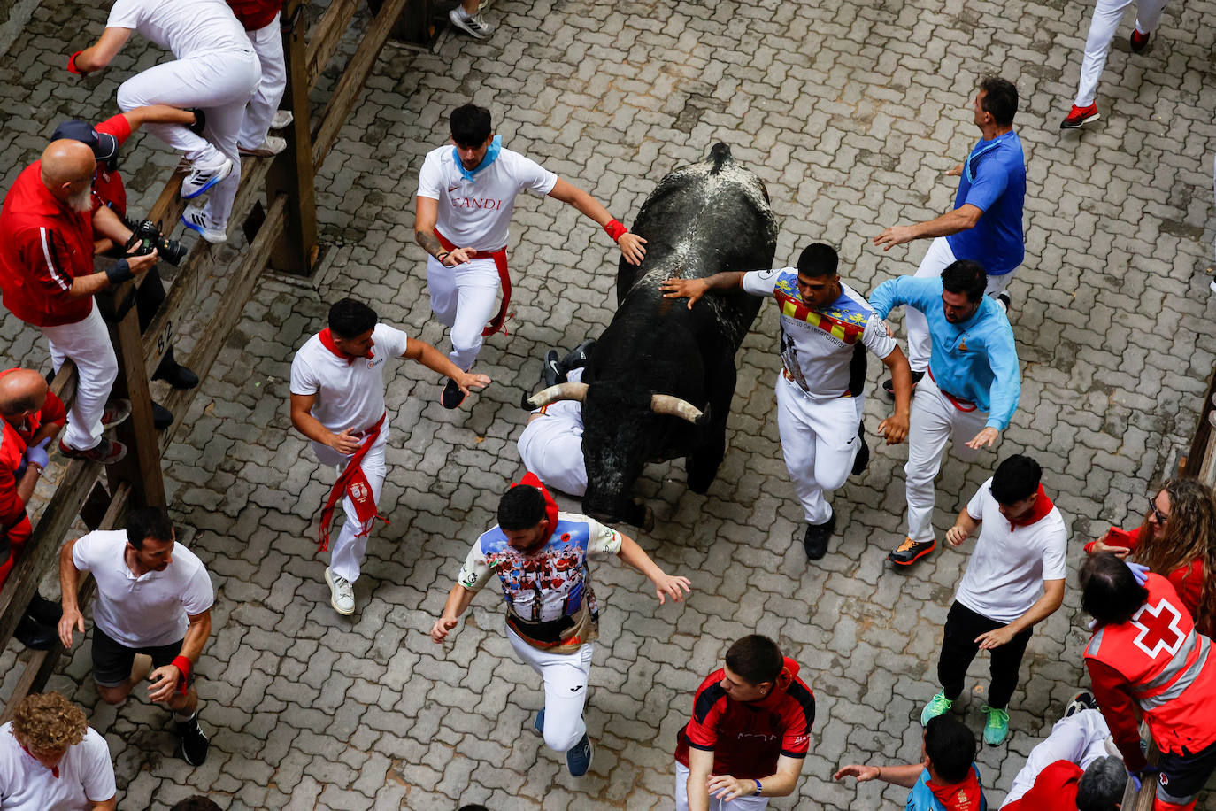 Las mejores imágenes del octavo encierro de San Fermín 2024