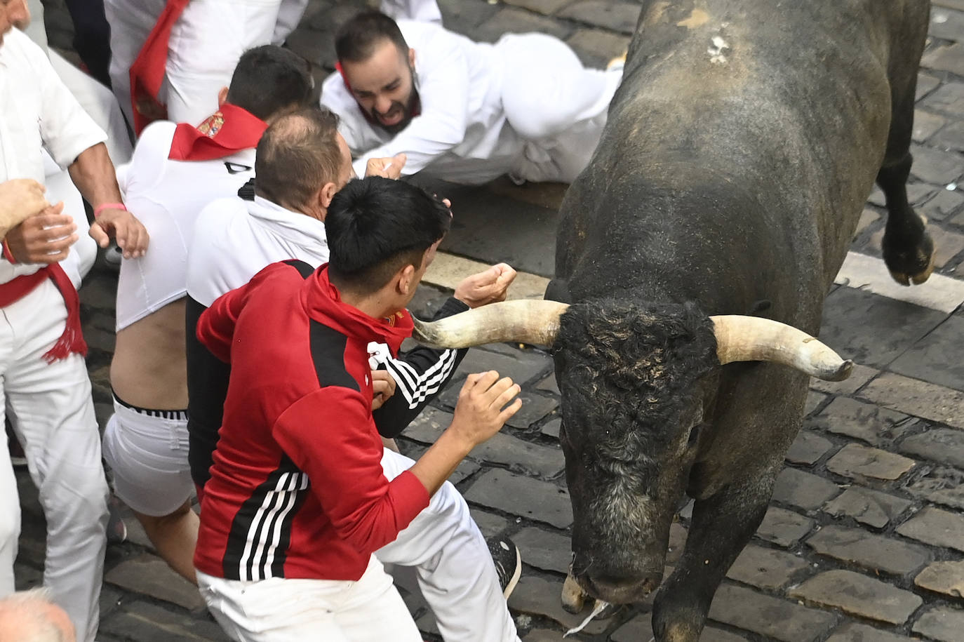 Las mejores imágenes del octavo encierro de San Fermín 2024