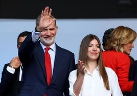 La infanta Sofía, todo al rojo para disfrutar de la victoria de España en la Eurocopa