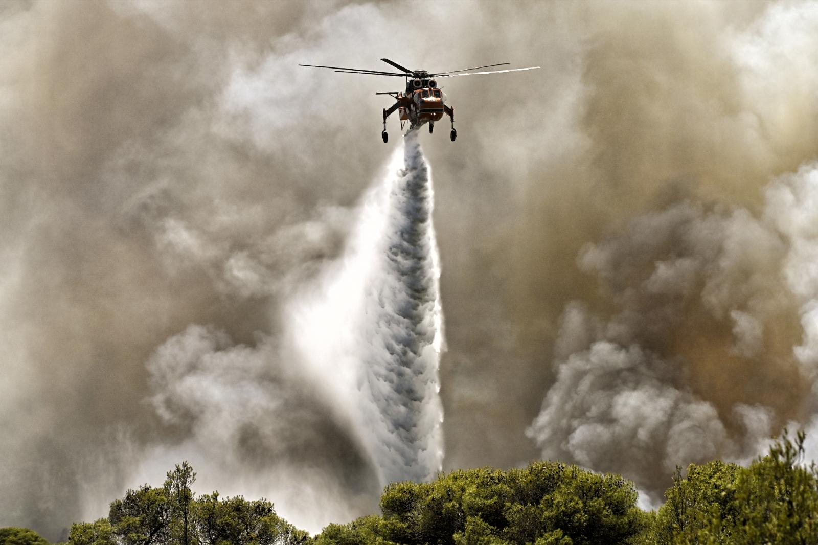 Extinción de un incendio forestal.