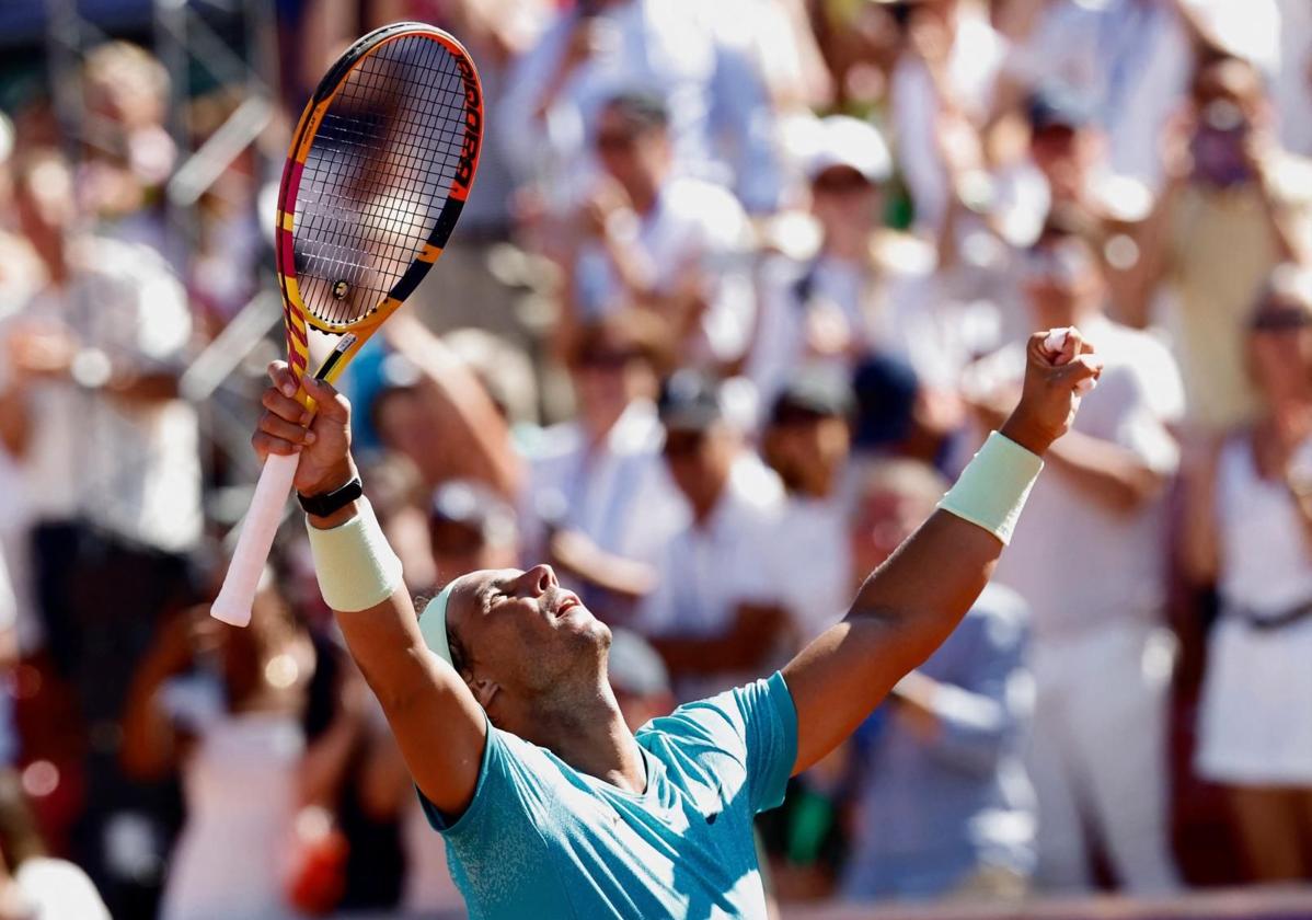 Nadal, tras clasificarse para la final.