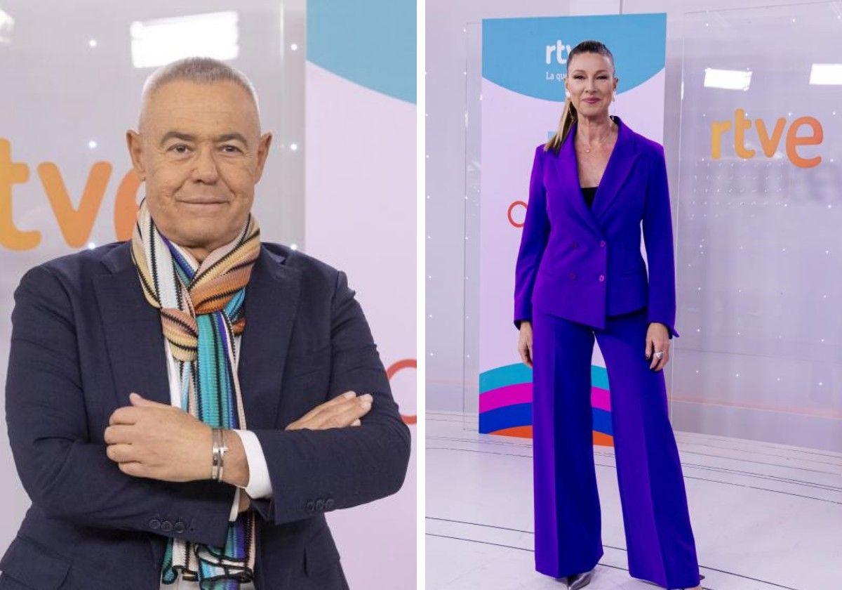 Anne Igartiburu y Jordi González, en la presentación de 'D Corazón'.