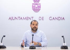 El portavoz adjunto del PP en el Ayuntamiento de Gandia, David Ronda.