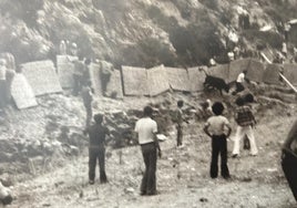 En el restaurante Sur de Xàbia se puede ver esta foto de un toro en la Granadella.