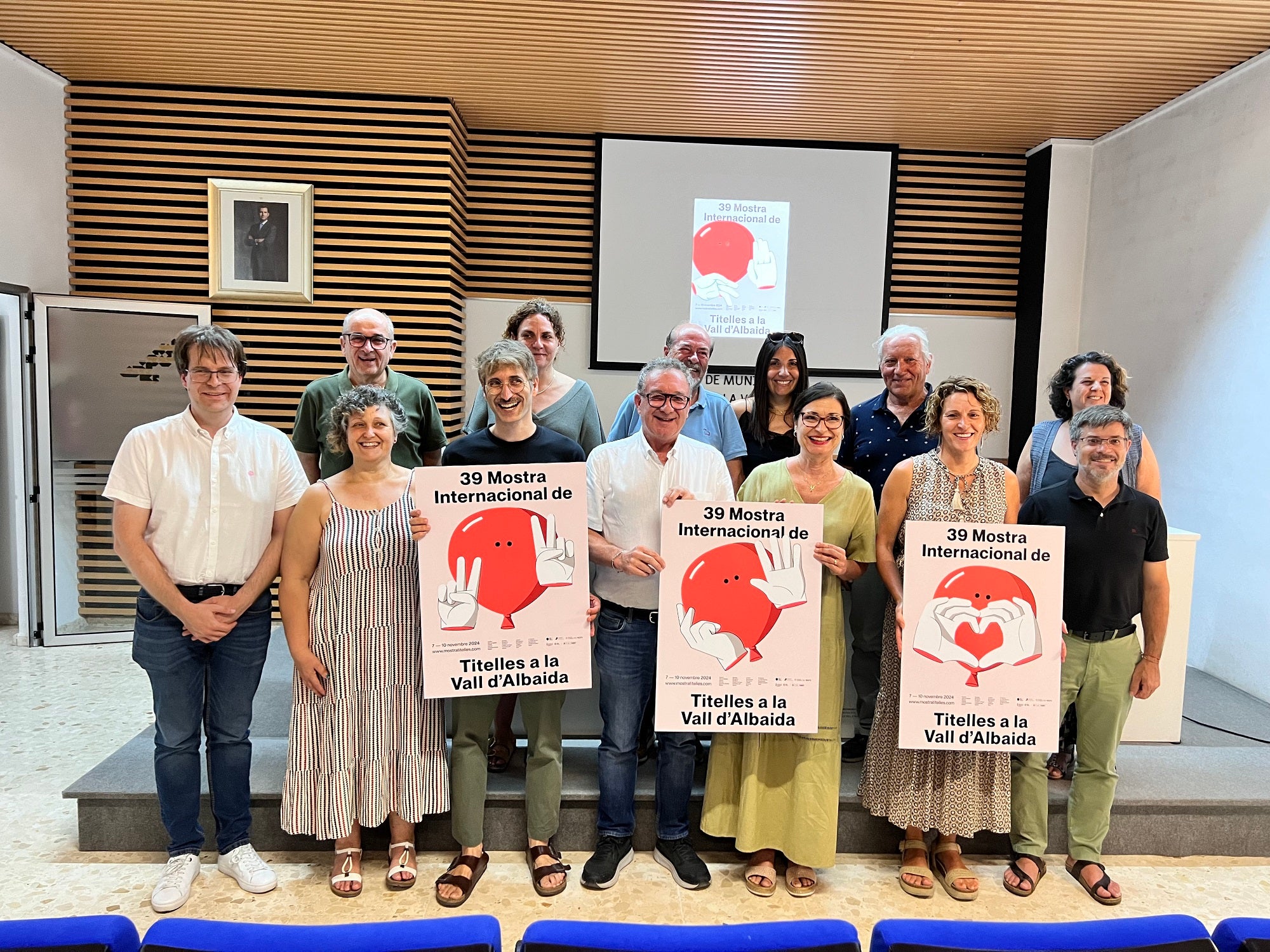 Los representantes de la Mancomunitat en la presentación del Cartel de la Muestra.