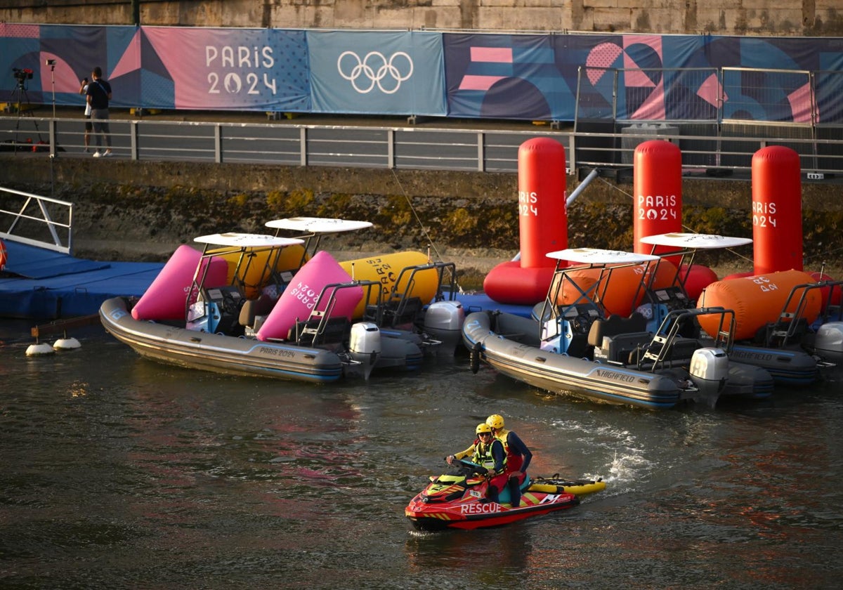 Zona del tramo de nado donde están previstas las competiciones de triatlón de los Juegos Olímpicos.