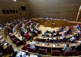 Vista panorámica del hemiciclo de Les Corts.