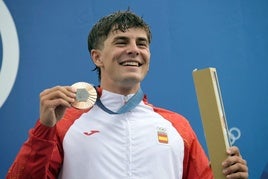 El medallista español Pau Echaniz,