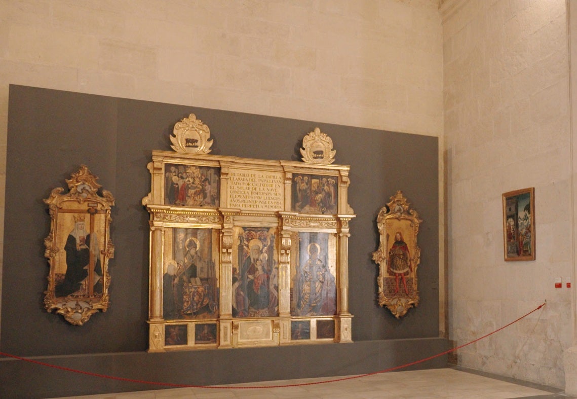 Retablo de Calixto III, en la Seu de Xàtiva.