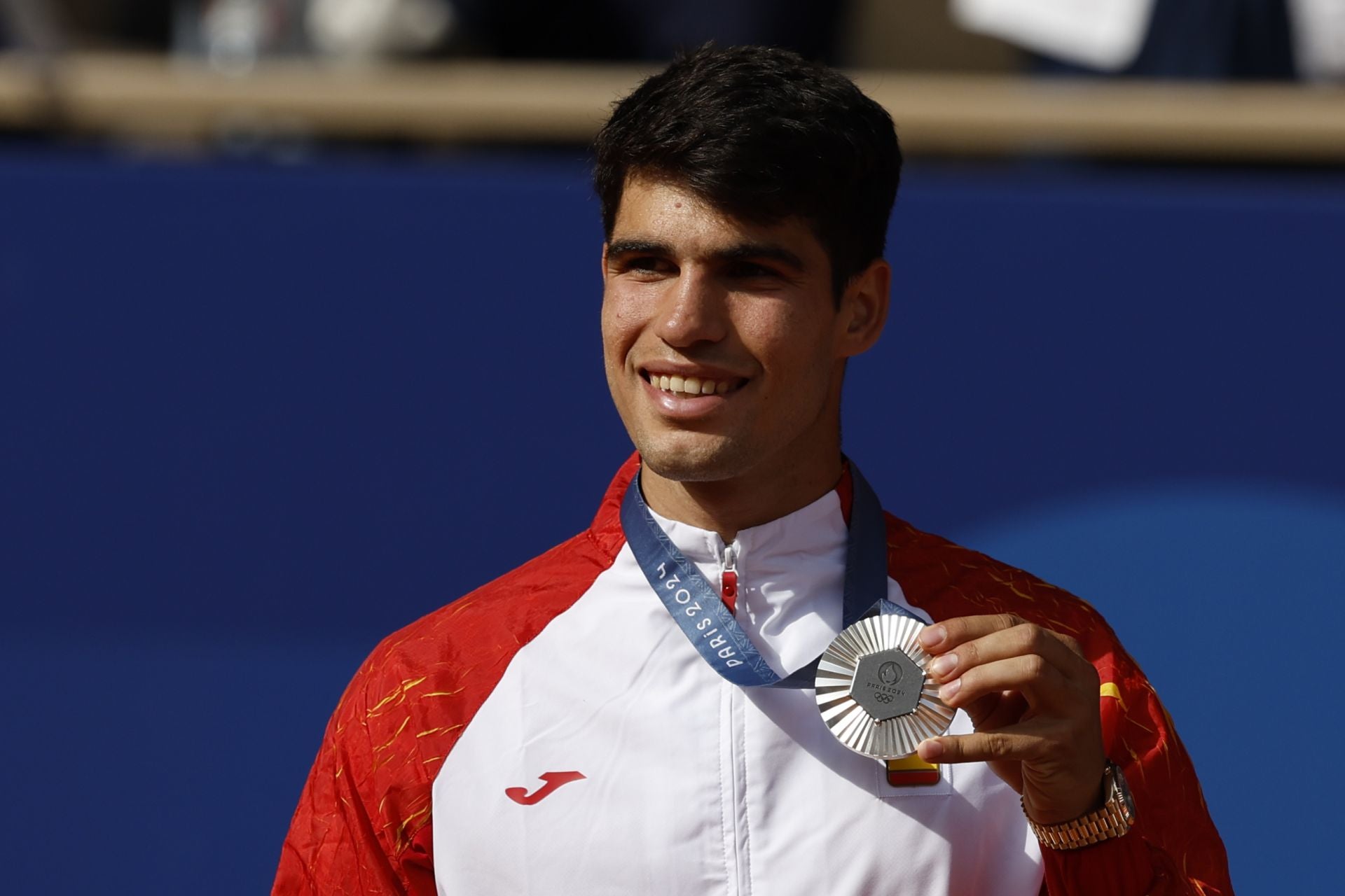 Alcaraz llora tras perder el oro olímpico