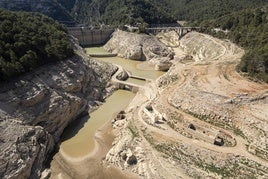 Estado actual del embalse de Ulldecona en Castellón.