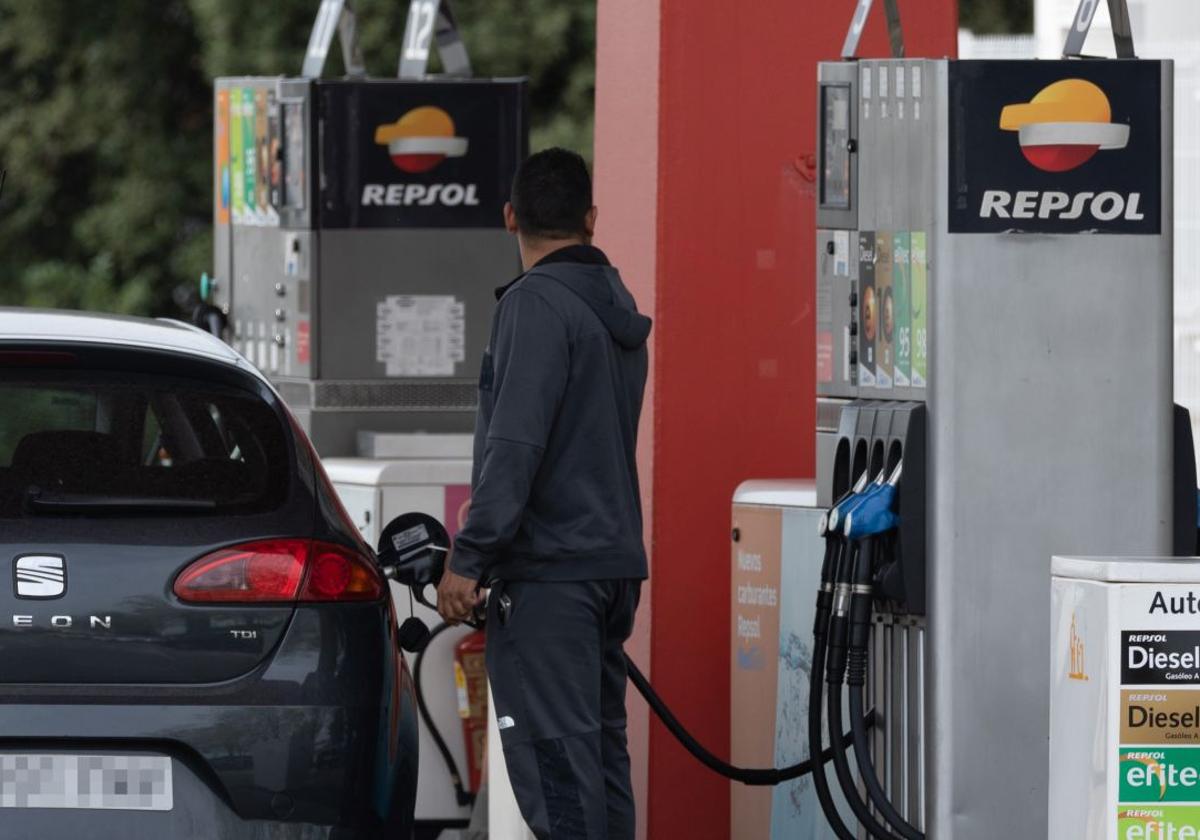 Una gasolinera Repsol.