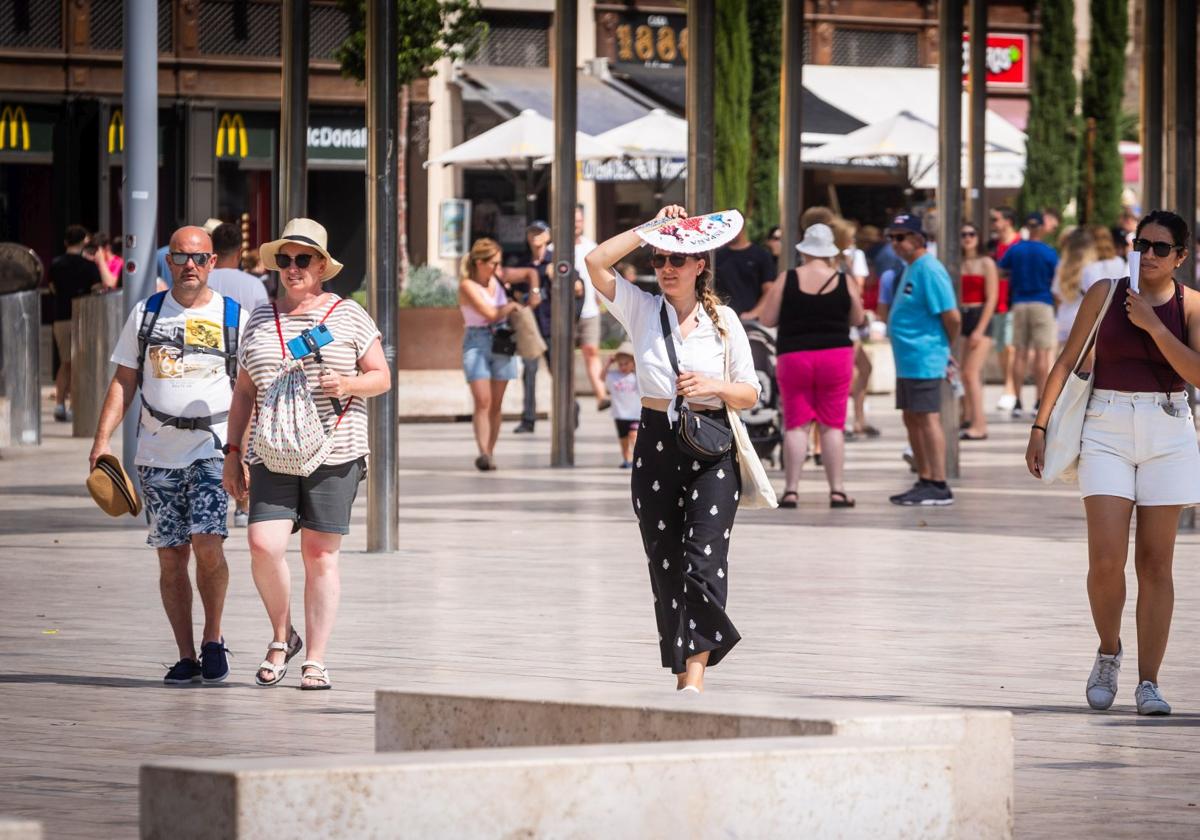 Jornada de calor en Valencia, esta semana.