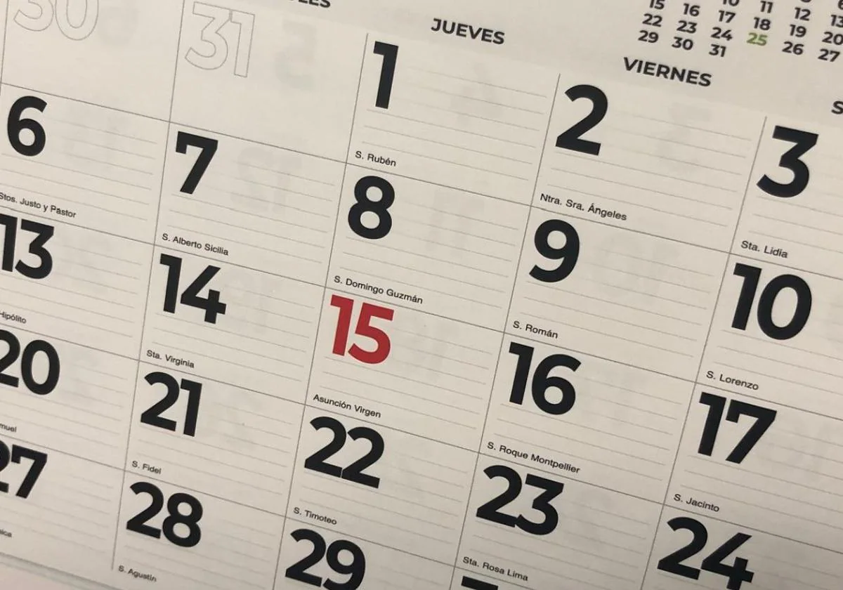 El calendario laboral de 2025 incluye 12 festivos y San Juan como recuperable 