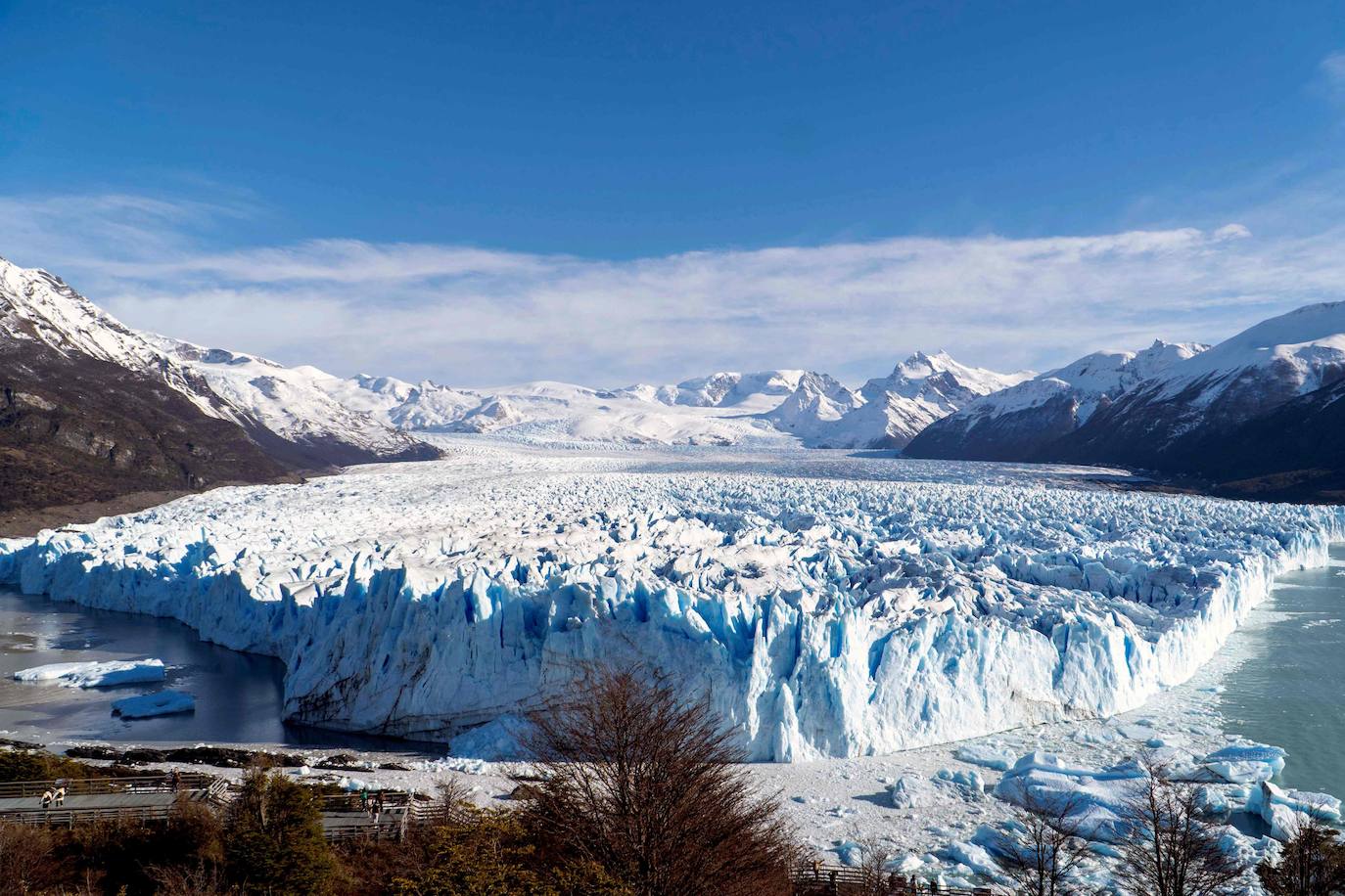 Competición extrema entre los témpanos del glaciar Perito Moreno