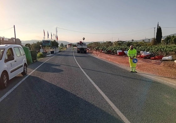 Los trabajos en la carretera