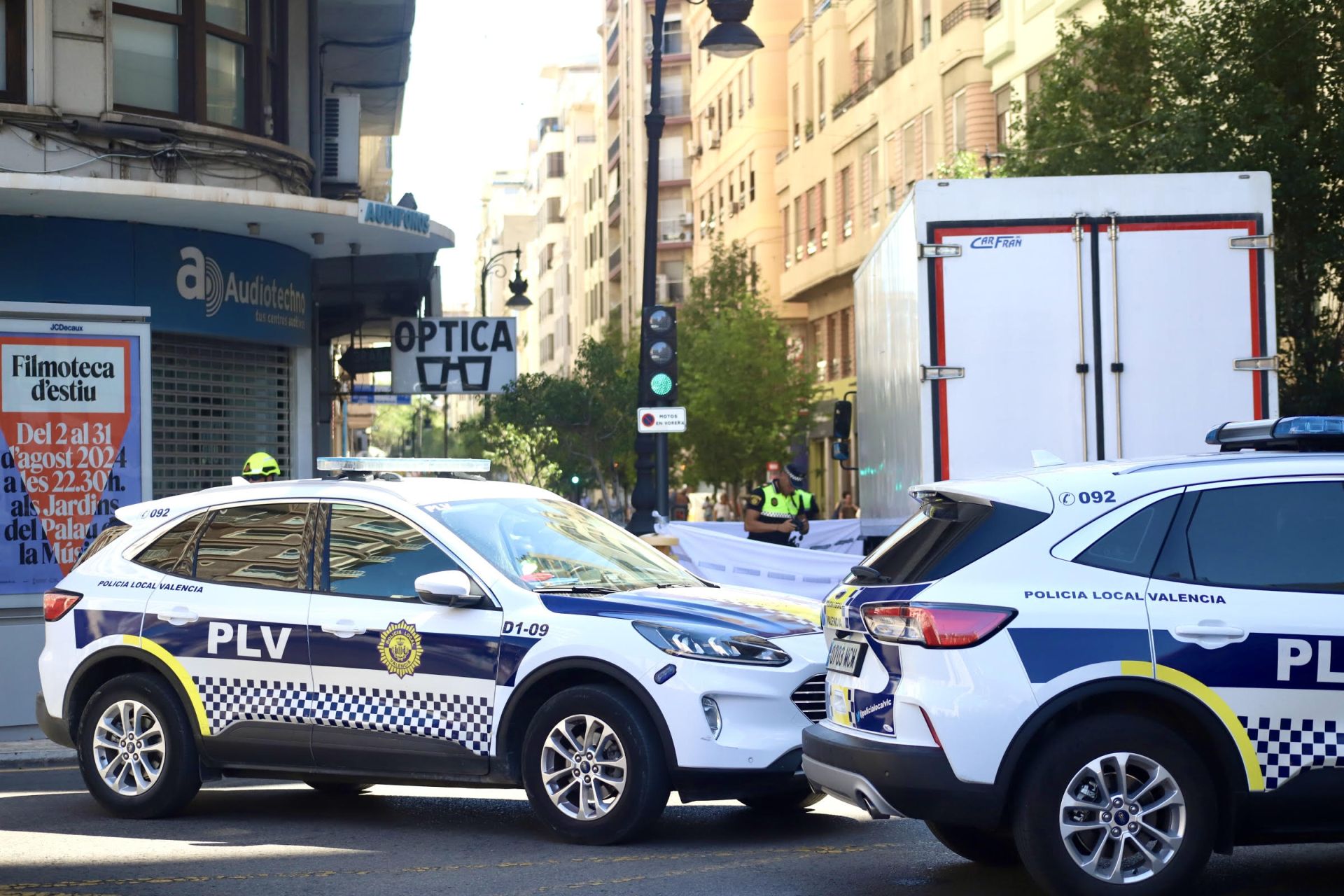 Fotos: Una mujer muere atropellada en el centro de Valencia