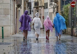 Día de lluvias en la ciudad de Valencia.