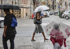 Día de lluvia en Valencia.