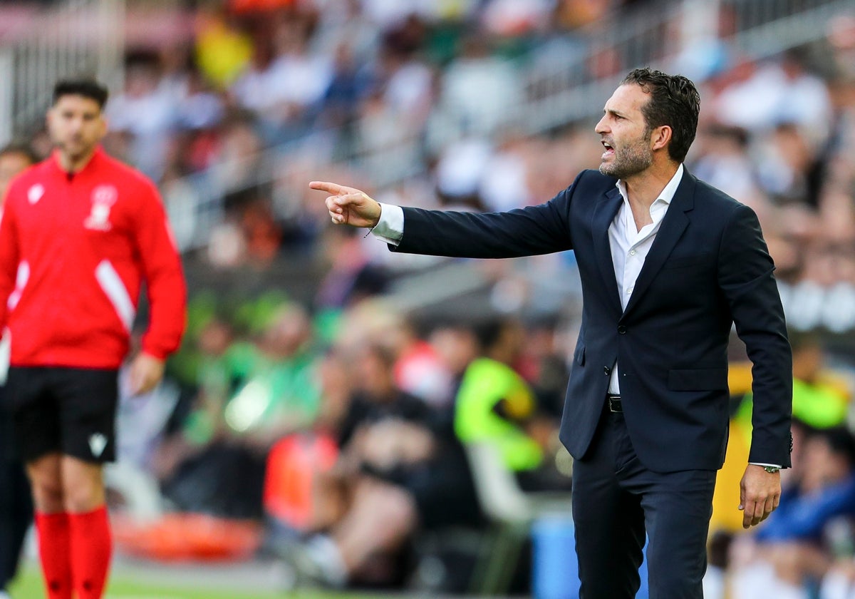 Rubén Baraja, en Mestalla.