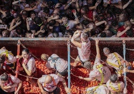 Imagen de archivo de la Tomatina de Buñol 2022.