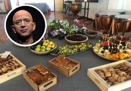 Menú preparado para Jeff Bezos en 2019.