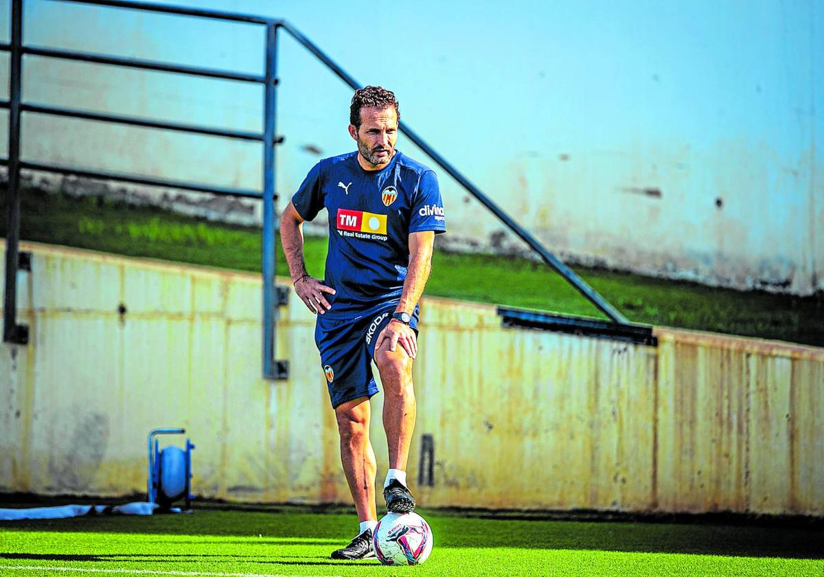 Rubén Baraja, durante un entrenamiento.