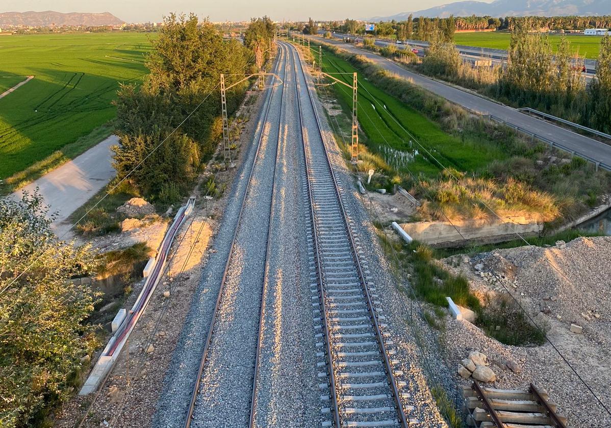 Estado de las vías entre Silla y Cullera.