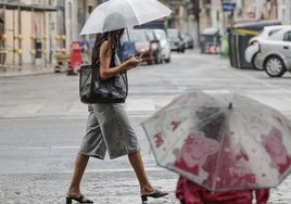 Un día de lluvia en Valencia, en una imagen de archivo