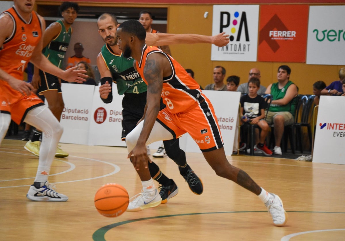 Montero, durante el encuentro de pretemporada frente al Joventut.