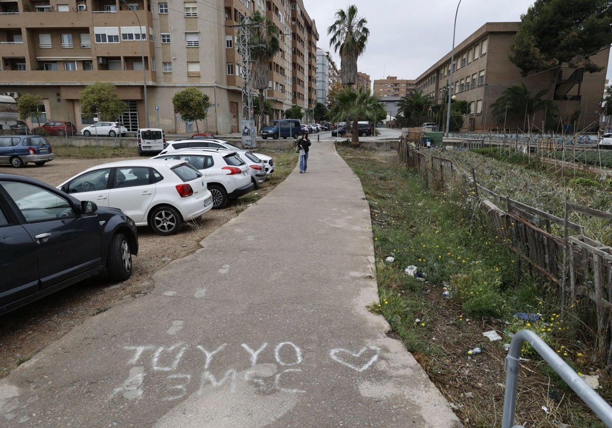 Borde del casco urbano y la huerta en el barrio de Benimaclet