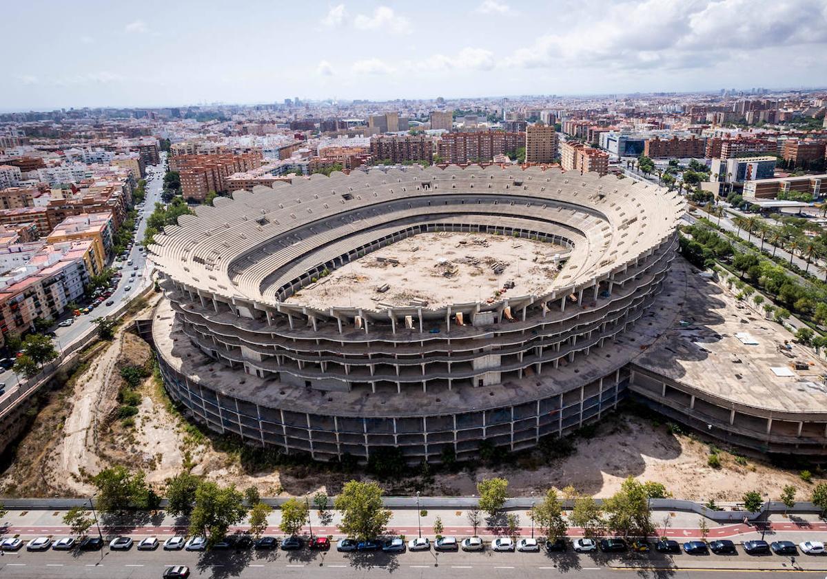 El exterior del nuevo Mestalla.