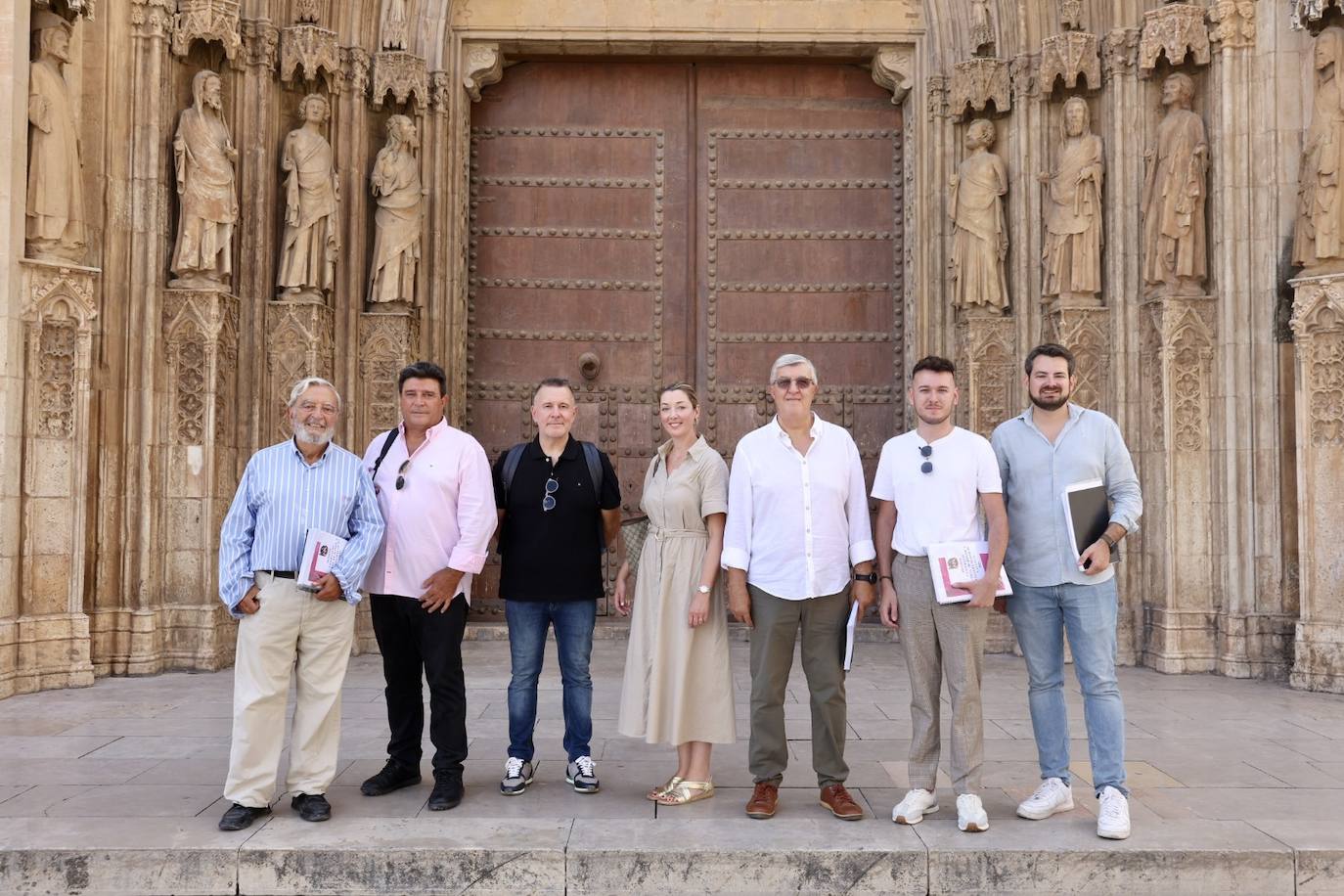 Las candidatas a fallera mayor de Valencia 2025 visitan la Basílica de la Virgen