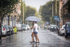 Día de lluvia en la ciudad de Valencia.