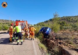 Actuación de los bomberos.